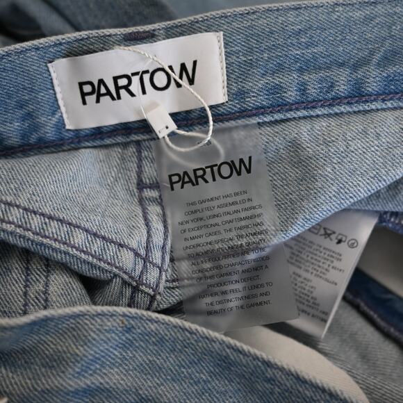 Partow Mika High Waist Jeans Denim Size 8 Light Wash Tapered Cropped - Picture 8 of 8